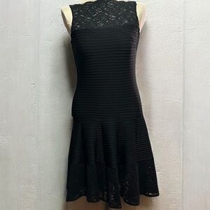 Julian Taylor Black Lace Mini Dress